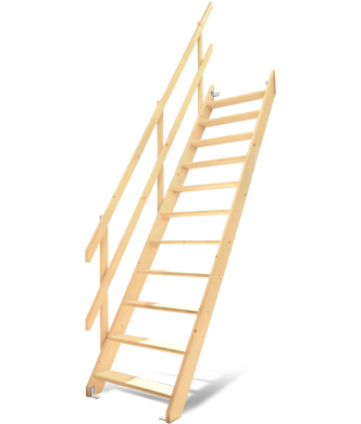 木製ロフト階段ワイドステップ